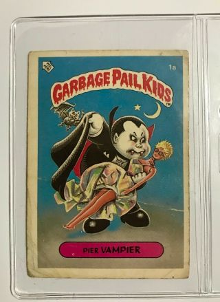 Rare Dutch 1985 1st Series Gpk Garbage Pail Kids Nasty Nick (pier Vampier) 1a