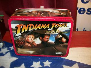 Vintage 1984 Indiana Jones Temple Of Doom Metal Lunchbox No Thermos