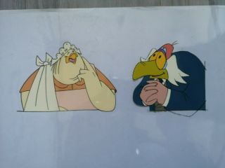 2x Count Duckula Production Animation Art Cels & Pencil Drawings