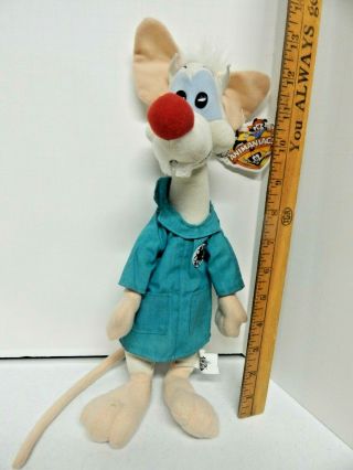 Warner Bros Animaniacs Pinky And The Brain Acme Lab Plush 1997 Wb Large Tags