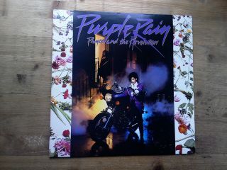 Prince & The Revolution Purple Rain 1984 Us Press Vg Vinyl Record 25110 & Poster