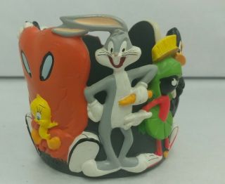 1997 WB Studio Store Looney Tunes Christmas Candle Votive Bugs Daffy Taz Tweety 2
