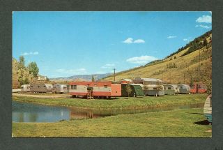 Vintage Postcard National Travel Trailer Mobile Home Sales Jackson Hole 408006