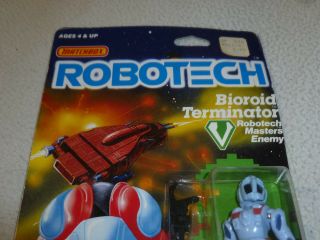 ON CARD MATCHBOX ROBOTECH BIOROID TERMINATOR MASTERS FIGURE 1985 VINTAGE NOC 2