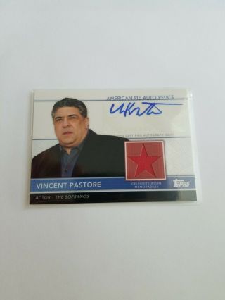 2011 Topps American Pie Vincent Pastore Auto Relic Card Sopranos Auto