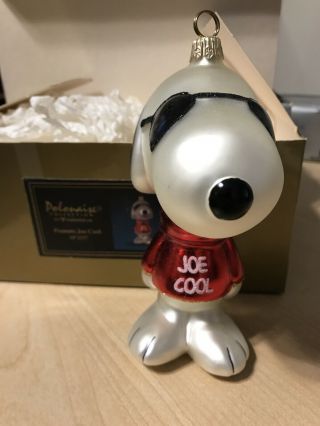 Vintage Kurt Adler Polonaise Peanuts Snoopy Joe Cool Christmas Ornament Ap1277