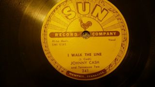 78 Rpm Johnny Cash Sun 241 I Walk The Line/get Rhythm