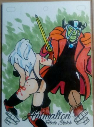 Heavy Metal Animation Tribute Sketch Card By Mark Martino