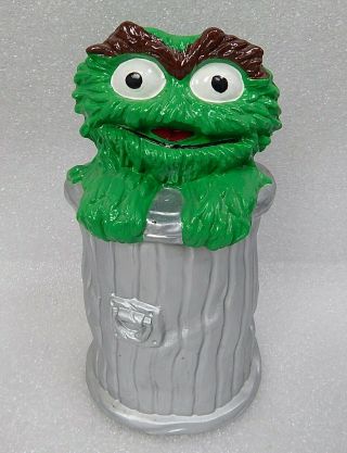 Vintage 1972 Sesame Street Oscar The Grouch Ceramic Cookie Jar