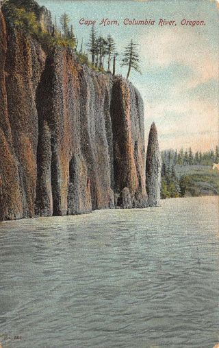 Vtg 1907 Postcard Cape Horn Columbia River Banks Oregon Or / A55