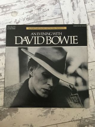 An Evening With David Bowie Lp Album Rare Promo Djl 1 - 3016 Nm Vinyl 1978