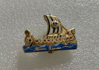 Minnesota Vikings Vintage Rare “viking Ship” Pin -