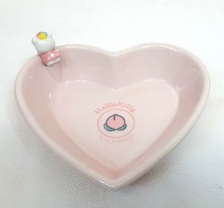 Rare Vtg 1997 Sanrio Hello Kitty Pink Chinese Series Heart Shaped Dish Japan