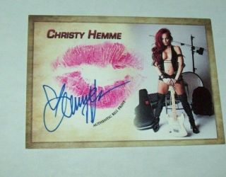 2018 Collectors Expo Bw Model Christy Hemme Autographed Kiss Card