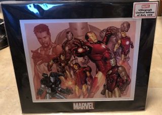 Limited Edition Of 250 Iron Man War Machine Matted Lithograph 13 " X 18 "