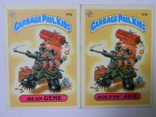 1985 Topps Garbage Pail Kids Series 1 41 A&b Mean Gene Joltin Joe 3233 Glb