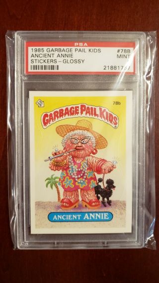 1985 Garbage Pail Kids Os2 78b Ancient Annie Glossy Psa 9