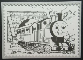 Thomas The Tank Engine Coloring Competition Vintage 1995 Postcard Unposted