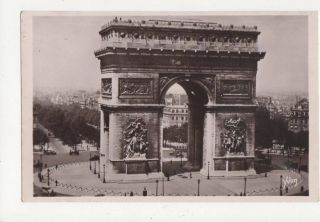 Paris Arc De Triomphe France Vintage Postcard 309a