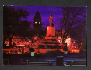 Vintage Postcard - Fountain,  Franklin Square,  Hobart,  Tasmania