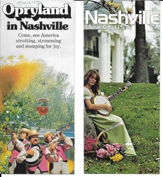 Brochure Vintage Nashville Music City U.  S.  A.  And Opryland In Nashville Circa 197