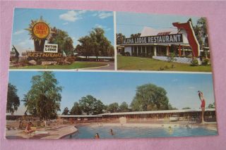 Vintage Postcard Aloha Motor Lodge & Restaurant Quality Courts Hil​liard Florida