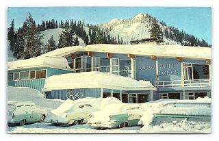 Vintage Postcard Squaw Valley Lodge Lake Tahoe California 1960 Olympics C9