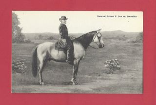 General Robert E Lee On Traveller Horse Gettysburg Pennsylvania Vtg Postcard