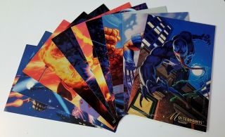 Marvel 1994 Fleer Masterprints Set Of 10 6.  5x10 Over - Sized Cards Venom Wolverine