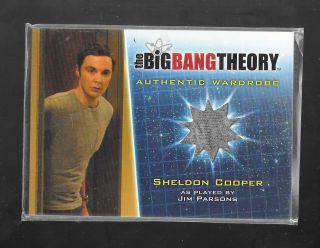 Big Bang Theory Season 5 Wardrobe Costume Card M14 Jim Parsons - Sheldon Cooper