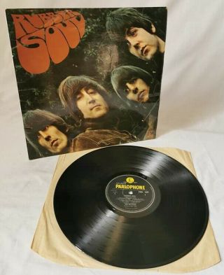 Rubber Soul - 1965 The Beatles Lp Album Record Uk Pmc 1267 Loud Cut E.  M.  I Vinyl