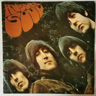 RUBBER SOUL - 1965 THE BEATLES LP ALBUM RECORD UK PMC 1267 LOUD CUT E.  M.  I VINYL 2