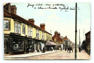 Vintage Postcard London Road Stoke - On - Trent England Uk