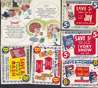 Vintage Procter & Gamble Product Store Coupons W/ Puzzle - Look