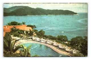 Vintage Postcard Acapulco Mexico Hotel De Las Americas R9