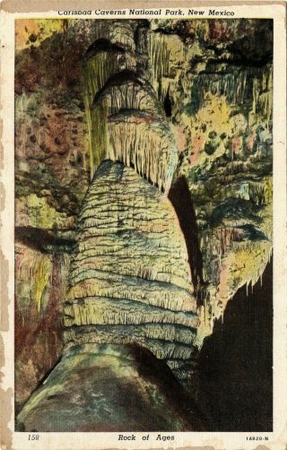 Vintage Postcard Carlsbad Caverns National Park Nm,  Rock Of Ages,  Mexico