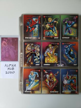 Impel 1992 Marvel Universe Series 3 Iii Complete 200 Base Trading Card Set Nm/m