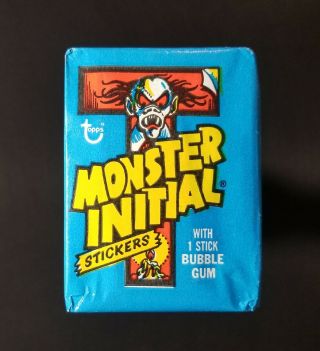 1974 Topps Monster Initials Wax Pack Nm