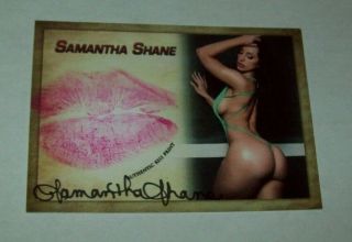 2019 Collectors Expo Model Samantha Shane Autographed Kiss Print Card