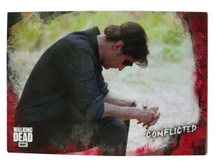 Walking Dead Topps Road To Alexandria Red Parallel Base Card 51 Conflicted 1/1