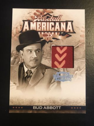 2008 Donruss Bud Abbott And Lou Costello Materials Swatch Serial Numbered Cards