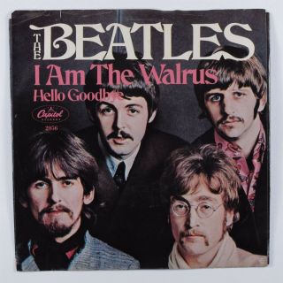 Rock 45 Beatles I Am The Walrus Capitol Picture Sleeve