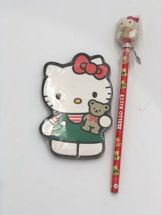 Sanrio Vintage 1993 Hello Kitty Mini Tablet And Hello Kitty Pencil 1995