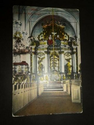Pillar Of The Luther Church Libau Liepaga Latvia Vintage Postcard