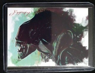 Alien 1 Art Sketch Card Hand Signed By Artist Last 50/50