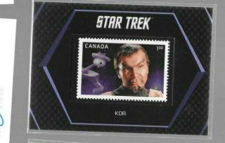 Kor S5 Star Trek Stamp Insert Card 50th Anniversary