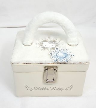 Rare Vintage 1999 Sanrio Hello Kitty Snow Angel White Cosmetic Vanity Makeup Bag