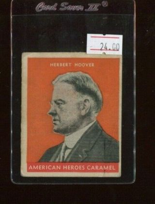 1932 U.  S.  Caramel Presidents Orange Background - Herbert Hoover