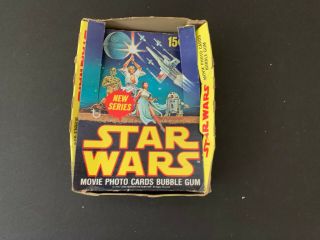 1977 Topps Star Wars 2nd Series 2 Red Empty Display Box In