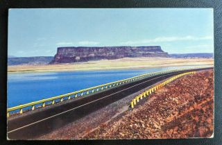 Vintage Postcard Steamboat Rock Grand Coulee Washington Columbia Basin